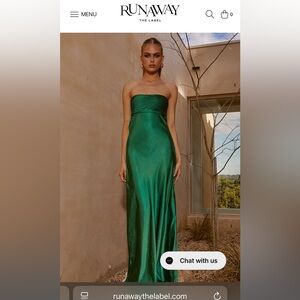 Runaway Strapless Emerald Dress